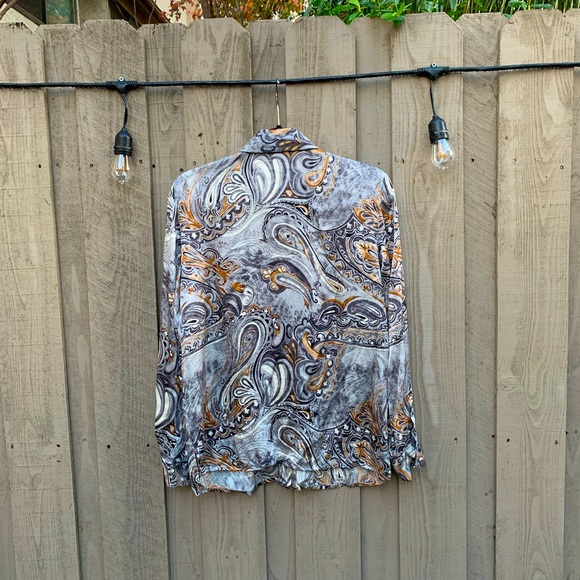 Vintage Silk Button Down Blouse - Size S - Picture 2 of 4